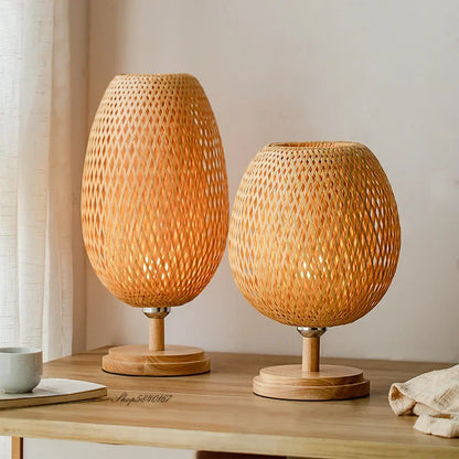 Vintage Bamboo Tischlampe | Bambooglow