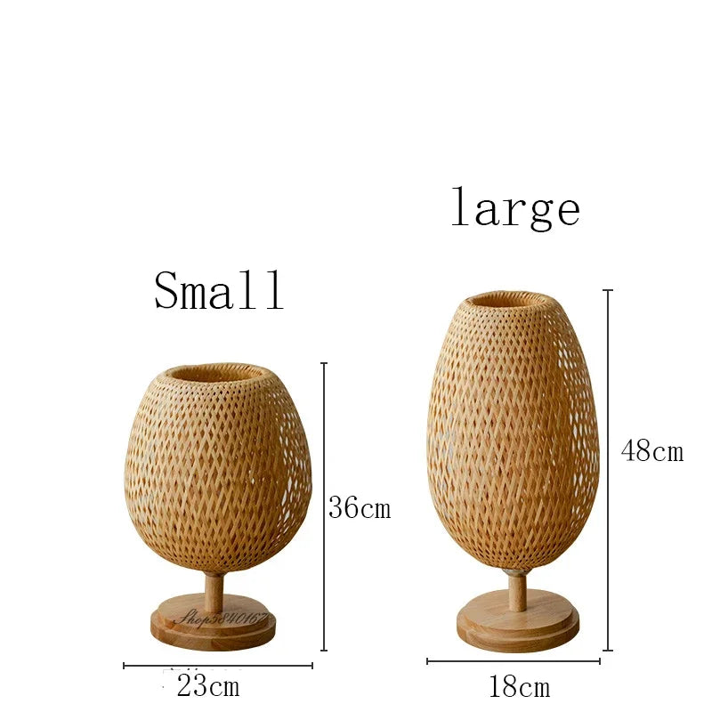 Vintage Bambooleuchte für Wohnkultur und Bürolampe
