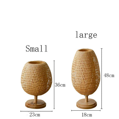 Vintage Bambooleuchte für Wohnkultur und Bürolampe