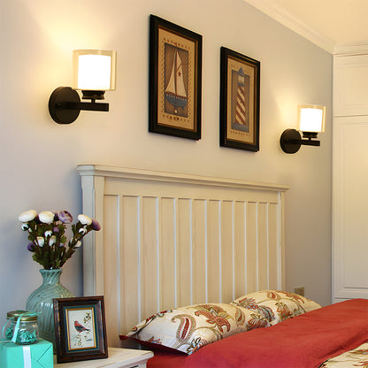 Vintage Wandlampe mit Glasschirm – Elegante Wandlampe für Schlafzimmer- und Wohnzimmerbeleuchtung