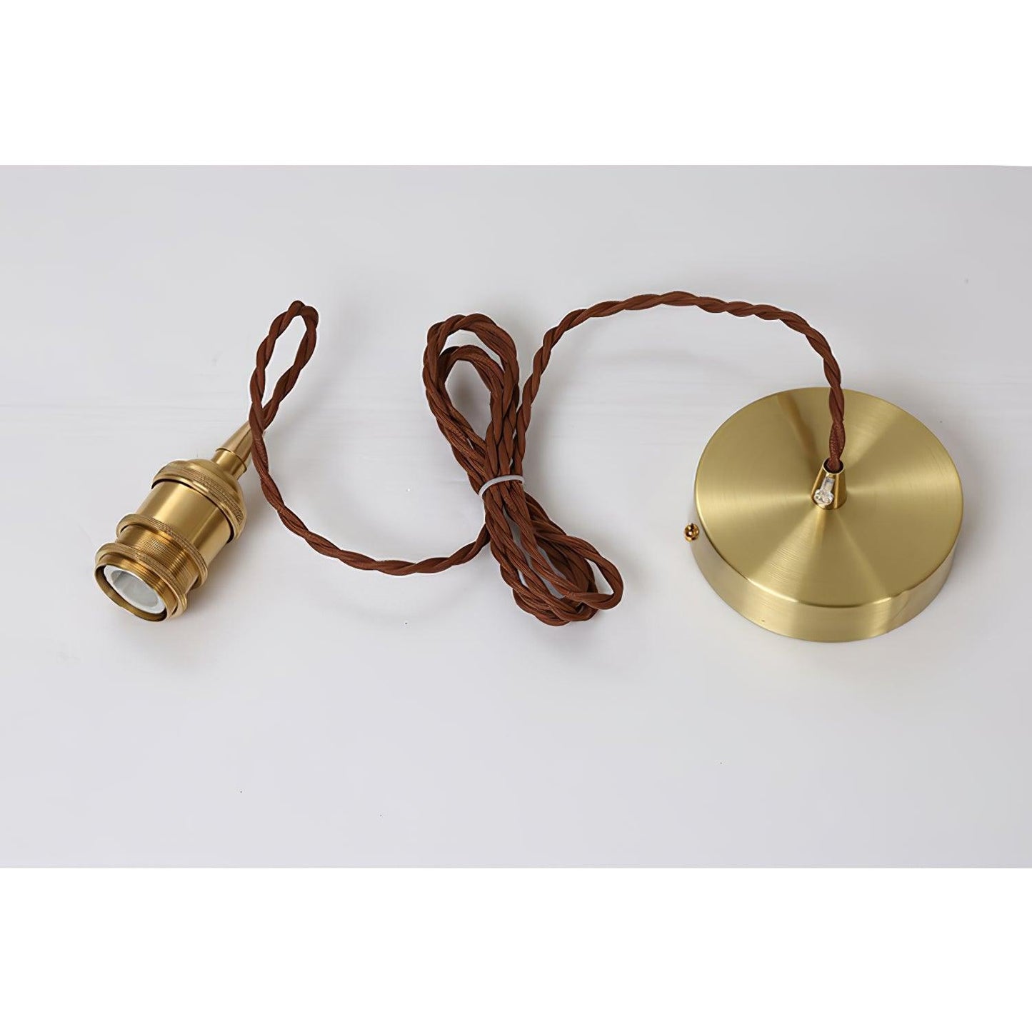 Garduru Braune Glas Pendelleuchte – Klassische Messing- und Metall-Deckenlampe