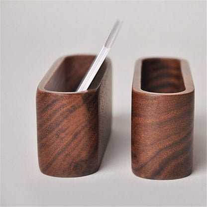 Visitenkartenhalter aus Walnussholz – Minimalistisches Design – Glatte Oberfläche