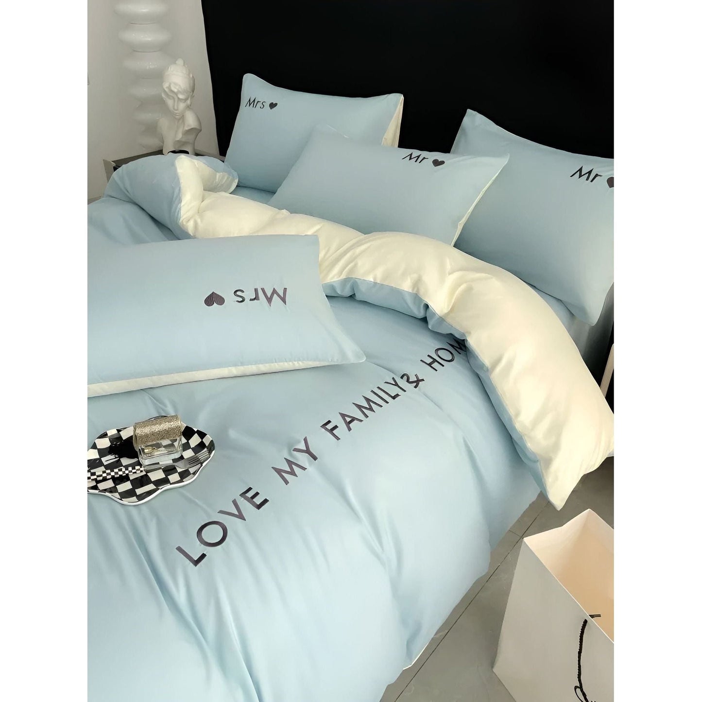 Ultra-weiche ägyptische Baumwollbettwäsche - Bettbezüge und Bettlaken für Einzel-, Doppel-, Queensize-, Kingsize-Größen