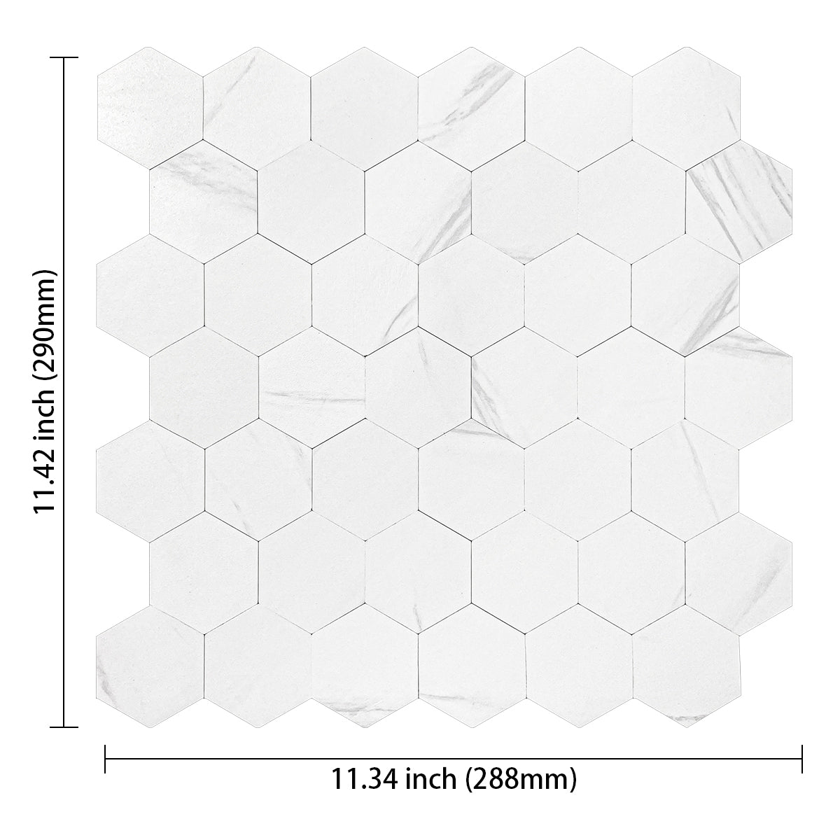 Hexagon Peel and Stick Wandfliesen