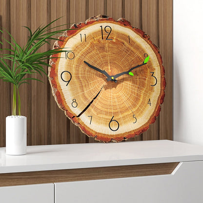 Wanduhr mit Holzmaserung – Präzise Sweep-Bewegung – Modernes Design