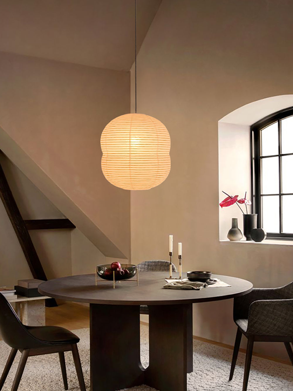 Hängelampe Mini Washi Papier LED – Minimalistische Eleganz aus Reispapier