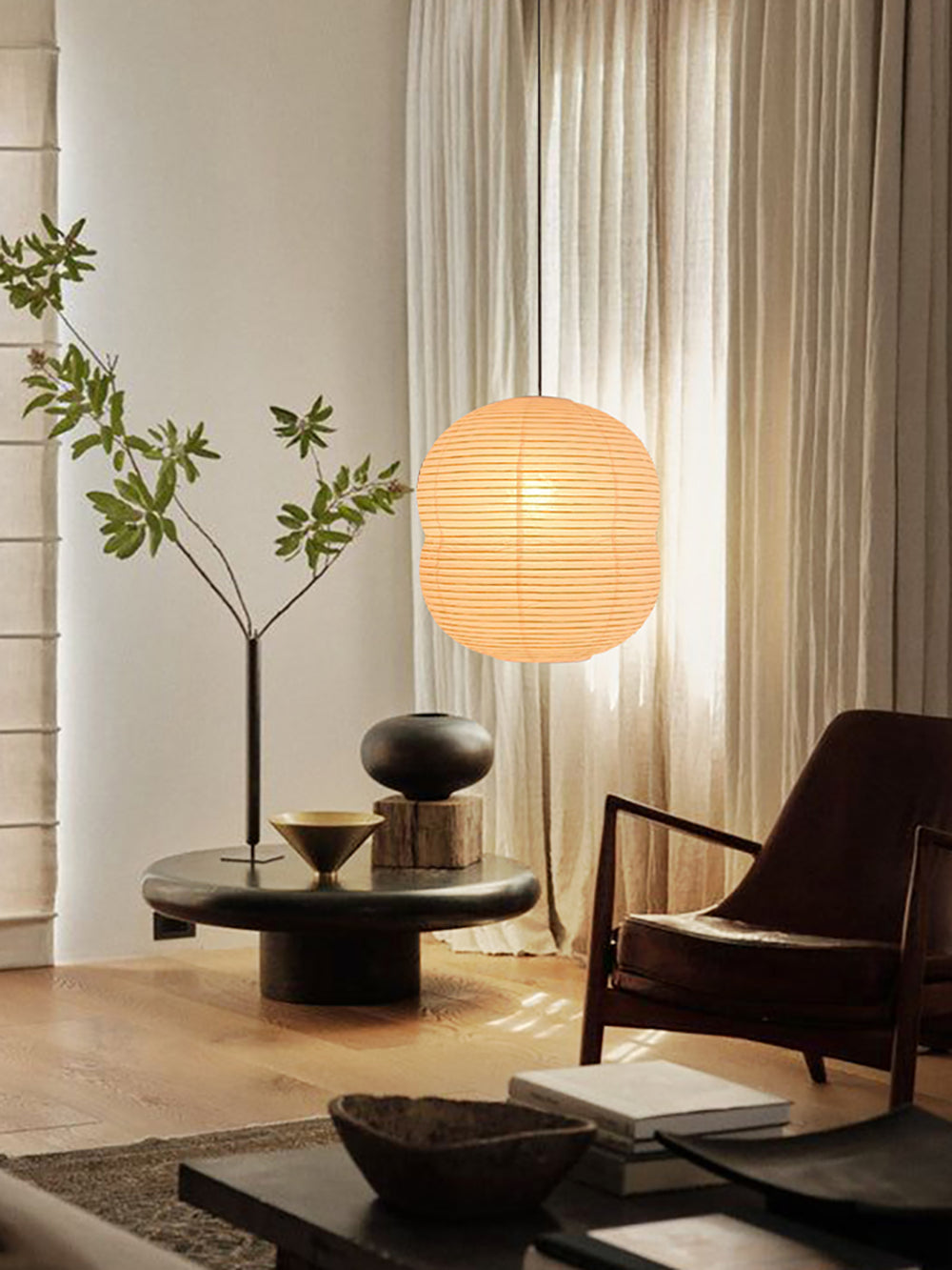 Hängelampe Mini Washi Papier LED – Minimalistische Eleganz aus Reispapier