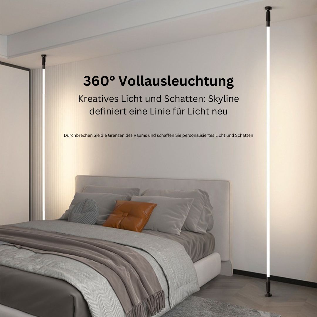 Skandinavische LED-Lichtleiste aus Stahl – 360° Rundumbeleuchtung für modernes Wohnen