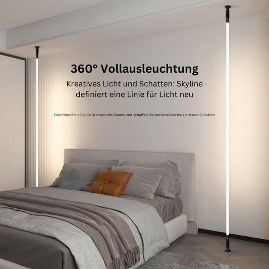 Skandinavische LED-Lichtleiste aus Stahl – 360° Rundumbeleuchtung für modernes Wohnen