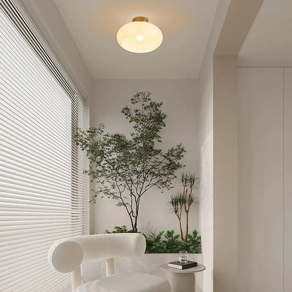 Deckenleuchte Glas Vintage Semi Flush Leuchte