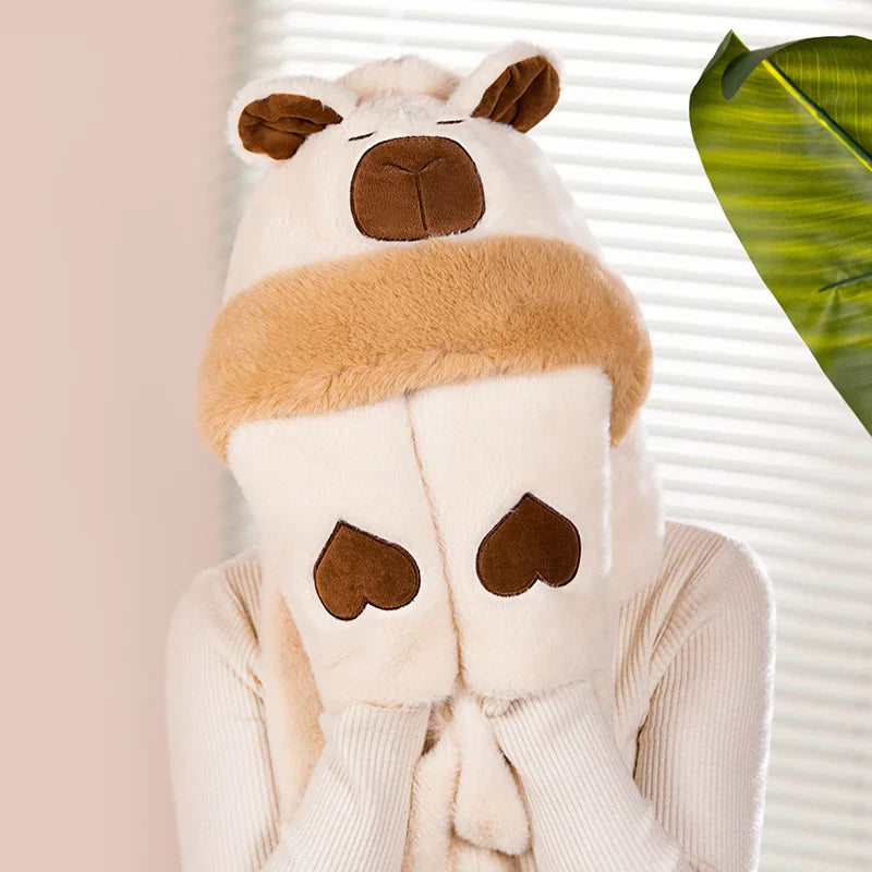 Capybara Schal Hut mit Gemütlichen Handtaschen