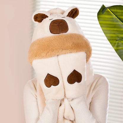 Capybara Schal Hut mit Gemütlichen Handtaschen