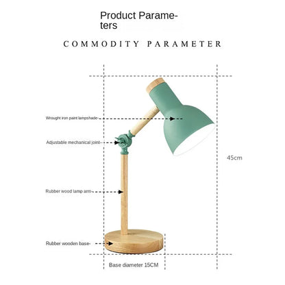 Kreative nordische Tischlampe aus Holz – stimmungsvoll – für Wohnzimmer/Flur – 15 x 45 cm