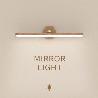 LumoGlow - Holz LED Aufladbare Wandlampe