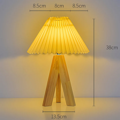 Holz Stativ USB Tischlampe