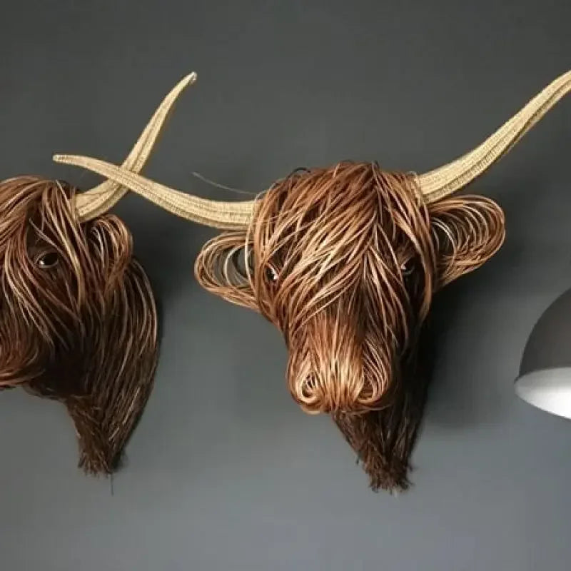 Gewebter Kuhkopf – Cowy – Wanddekoration – Kunsthandwerk