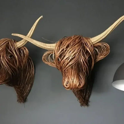 Gewebter Kuhkopf – Cowy – Wanddekoration – Kunsthandwerk