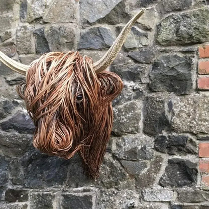 Gewebter Kuhkopf – Cowy – Wanddekoration – Kunsthandwerk