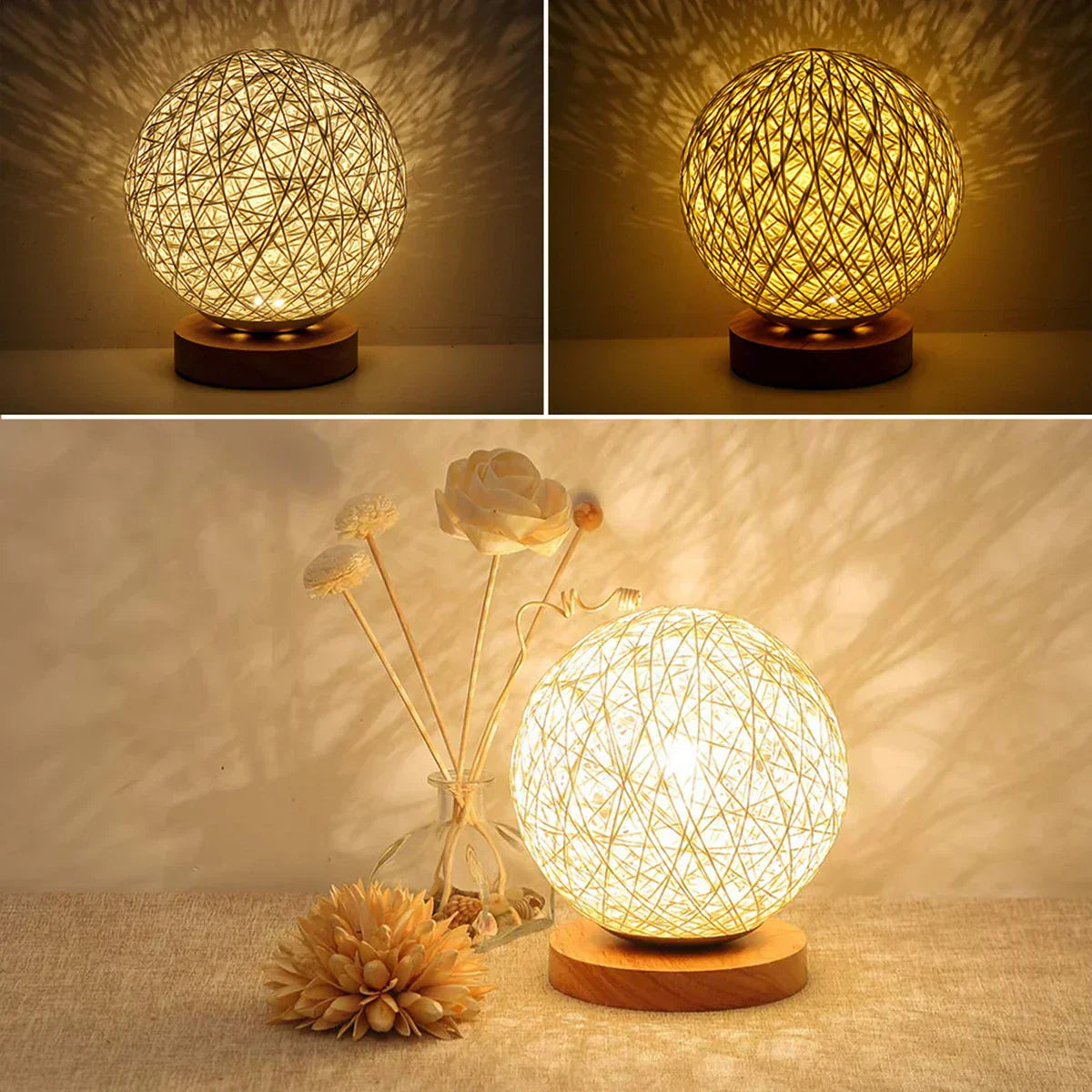 Garduru | Natürliche Rattan Tischlampe