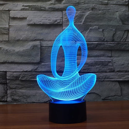 Yoga-Meditation 3D-LED-Lampe