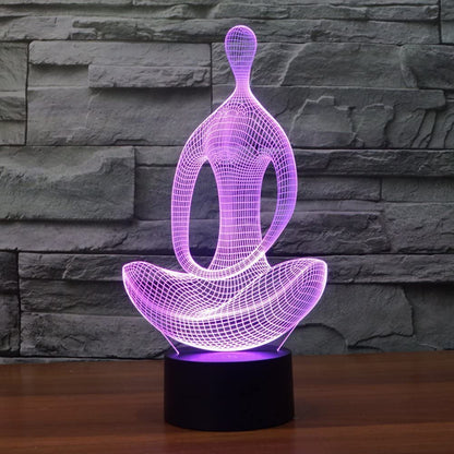 Yoga-Meditation 3D-LED-Lampe