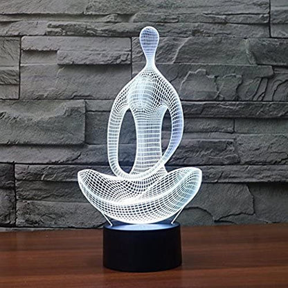 Yoga-Meditation 3D-LED-Lampe