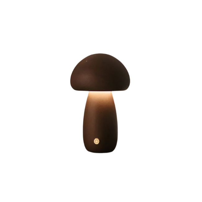 Tischlampe Wiederaufladbar aus Holz "Champignon" LED - Umweltfreundlich und Touch