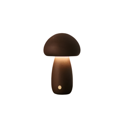 Tischlampe Wiederaufladbar aus Holz "Champignon" LED - Umweltfreundlich und Touch