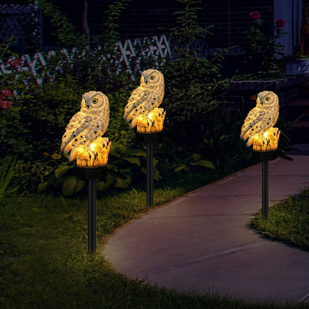 Garduru Eulen Gartenlicht – Charmante & Wetterfeste Außen LED Lampe