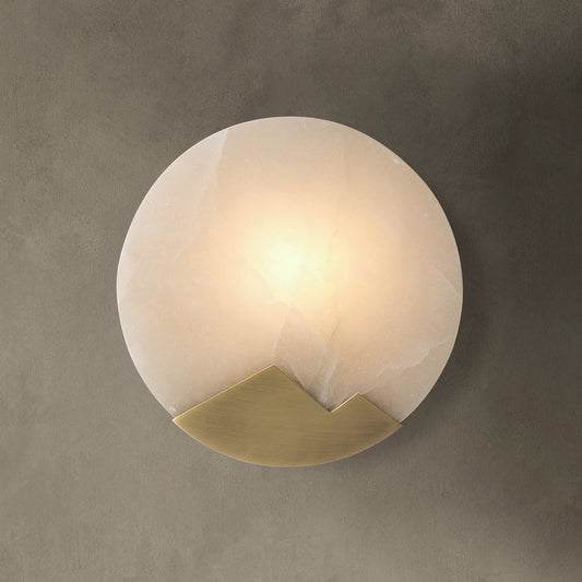 Wandlampe LED Nordic Minimalistisch - Lampe aus Marmor und Messing mit Dimmer