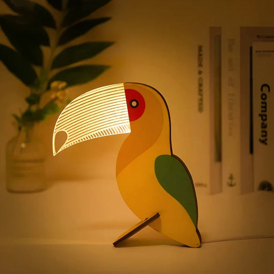 JungleGlow – Süße Tischlampe mit Tierdesign für ein bezauberndes Kinderzimmer