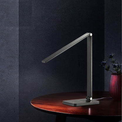 Garduru - Stylische LED-Schreibtischlampe mit Wireless-Charger & USB-Anschlüssen