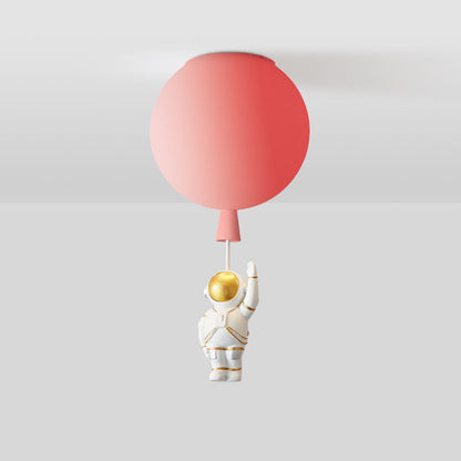 Garduru Moderne Mond & Astronaut LED Deckenleuchte – Verspielt Weltraum-Themenlampe