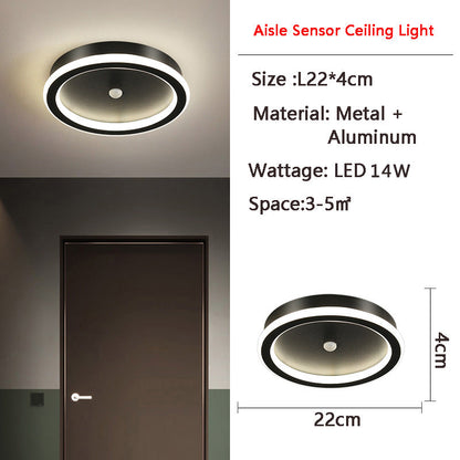 Garduru PIR-Bewegungssensor LED Deckenleuchte | Intelligente Beleuchtung | Energieeffizient | Perfekt für Flur & Badezimmer