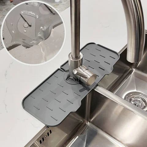 Luxora Silikon Wasserhahn Griff Tropfenfänger Tray - Flexibles Mat