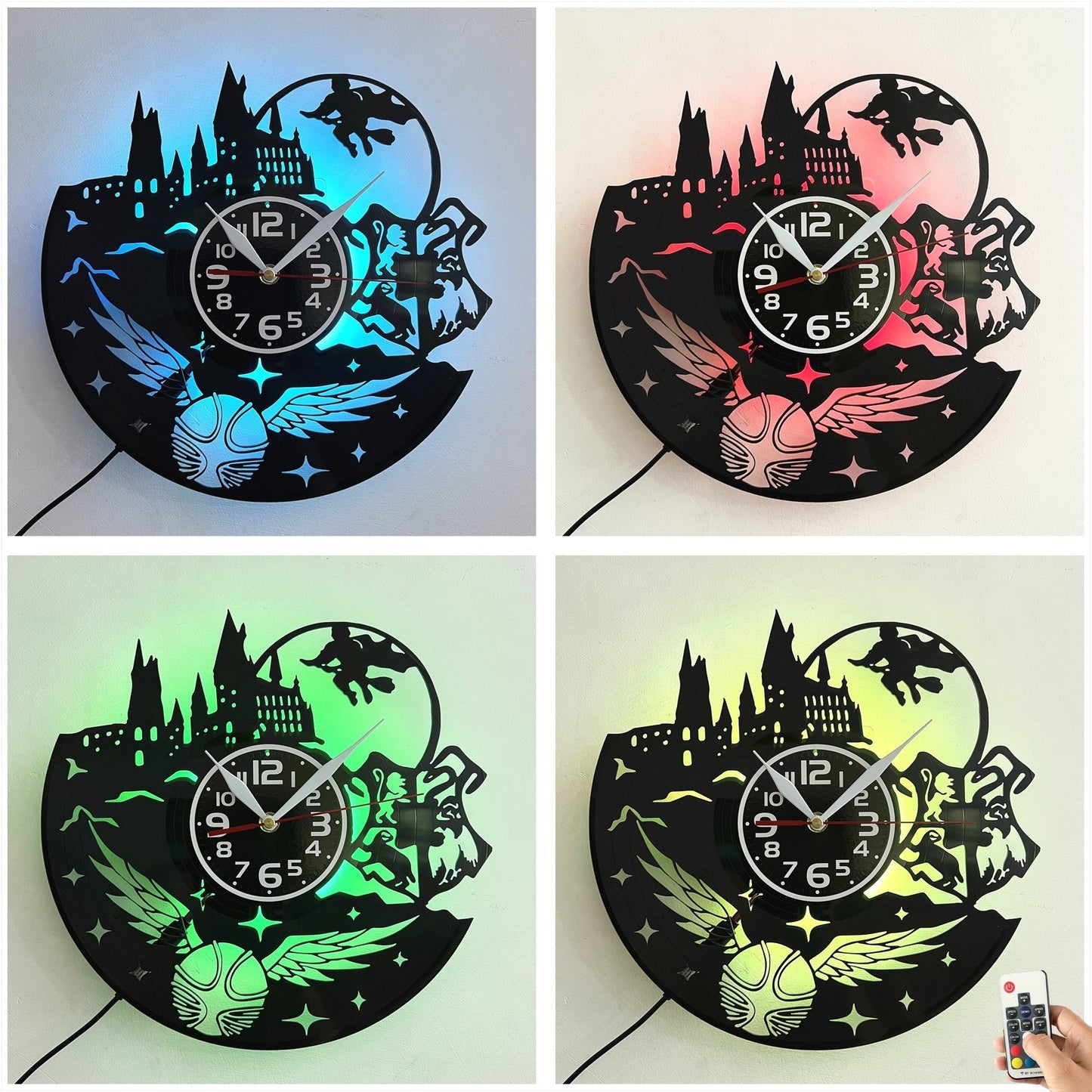 Garduru LED Vinyl-Schallplatten-Wanduhr - Perfekt für Wohnzimmer, Schlafzimmer, Küche & Bürodeko | Ideales Geschenk für Geburtstag, Muttertag & Halloween