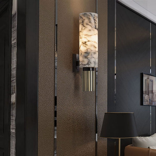 Wandapplique aus Marmor und Kupfer - Elegante LED-Beleuchtung für Ihr Interieur