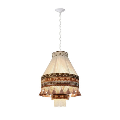 Suspension Bohemian Fringe - Pendelleuchte mit Fransen und tribalem Design