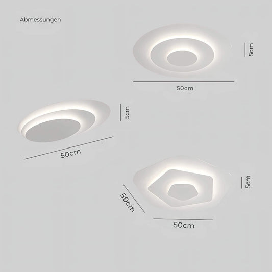 Garduru - Modern Nordisch Runde LED Deckenleuchte Weiß