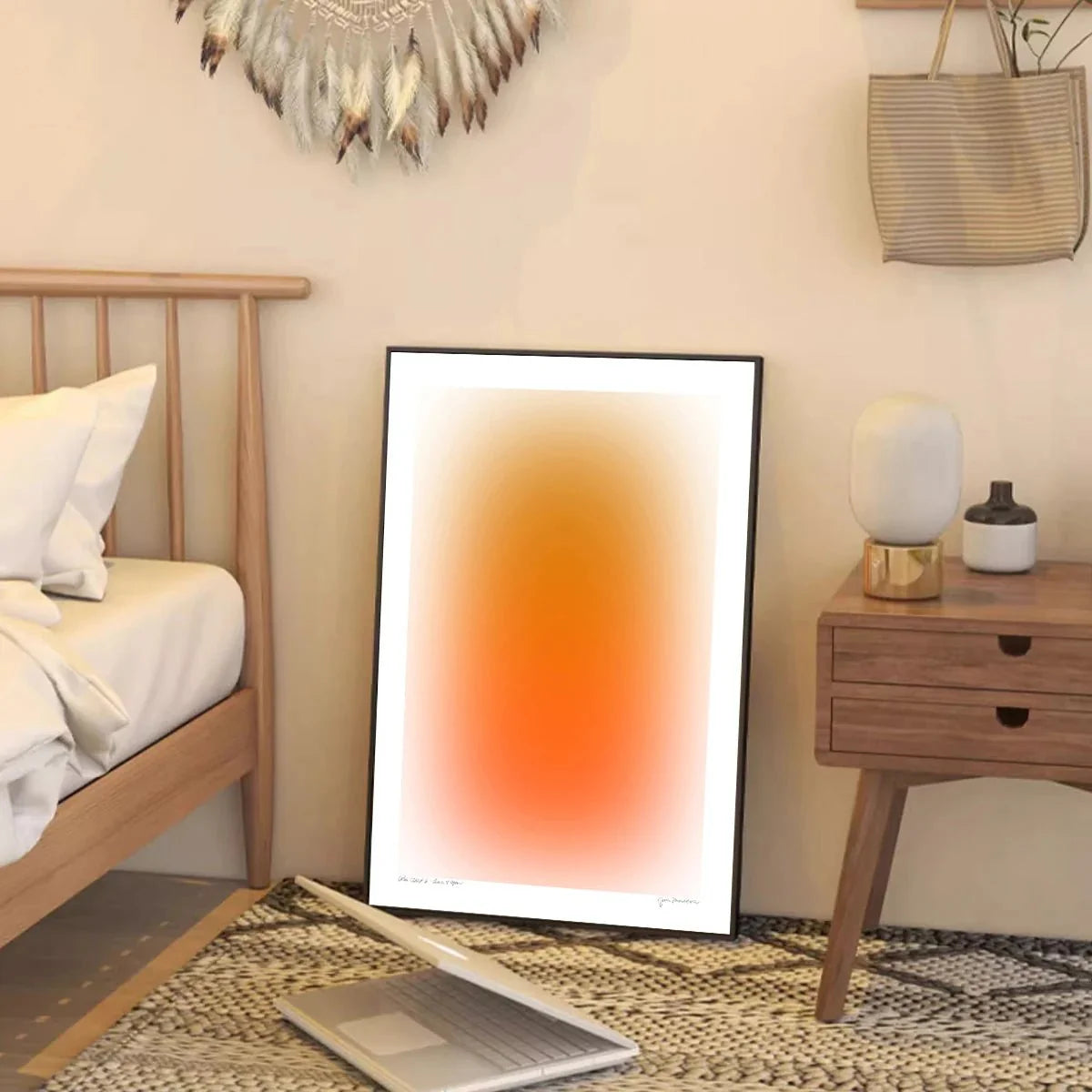 Abstrakt Dizzy Blau & Orange Leinwanddruck