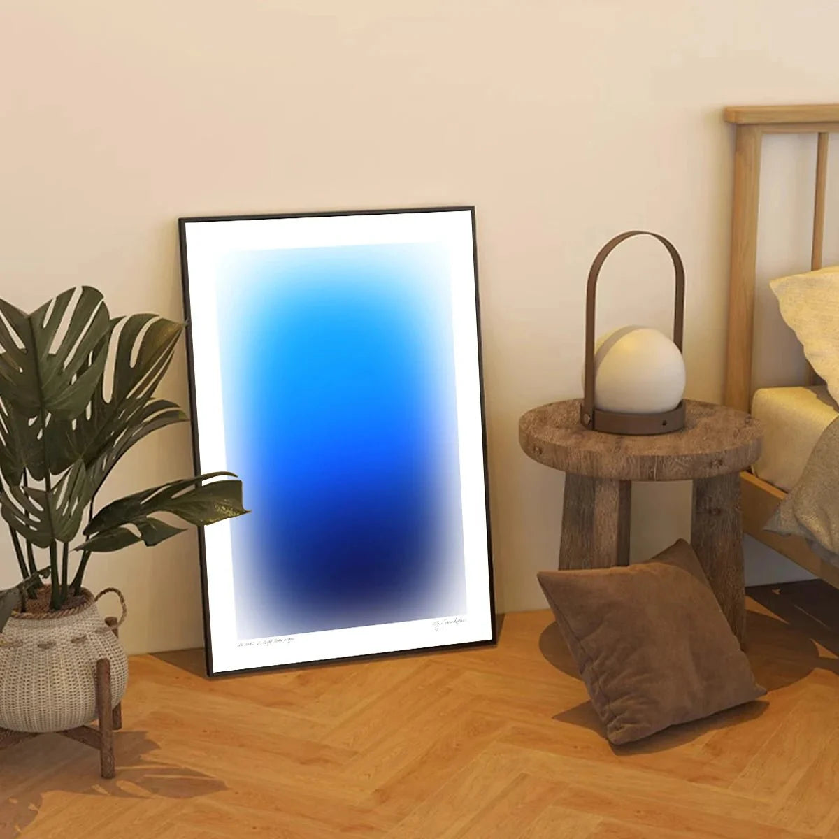 Abstrakt Dizzy Blau & Orange Leinwanddruck