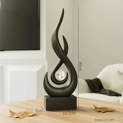 Abstrakte Flamme Skulptur Ornament