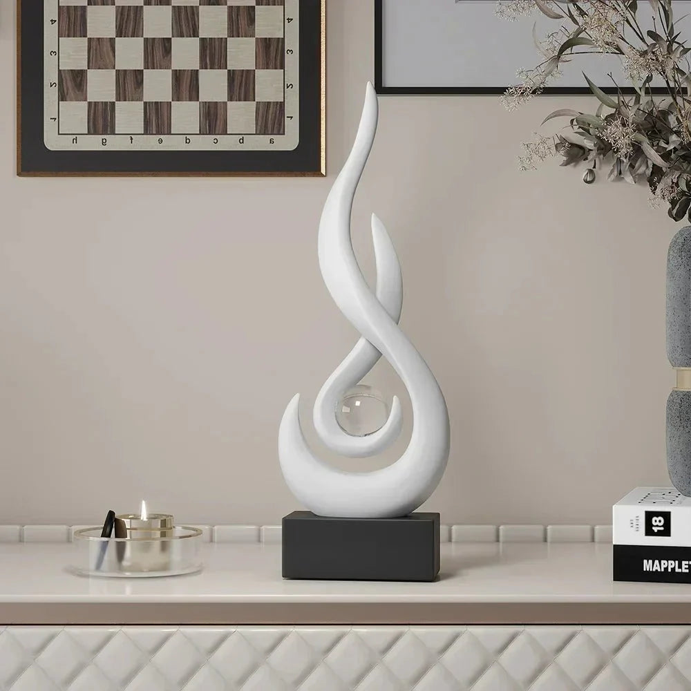 Abstrakte Flamme Skulptur Ornament