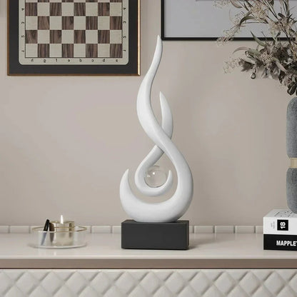 Abstrakte Flamme Skulptur Ornament