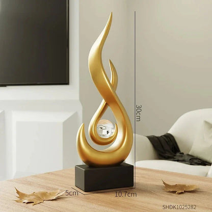 Abstrakte Flamme Skulptur Ornament