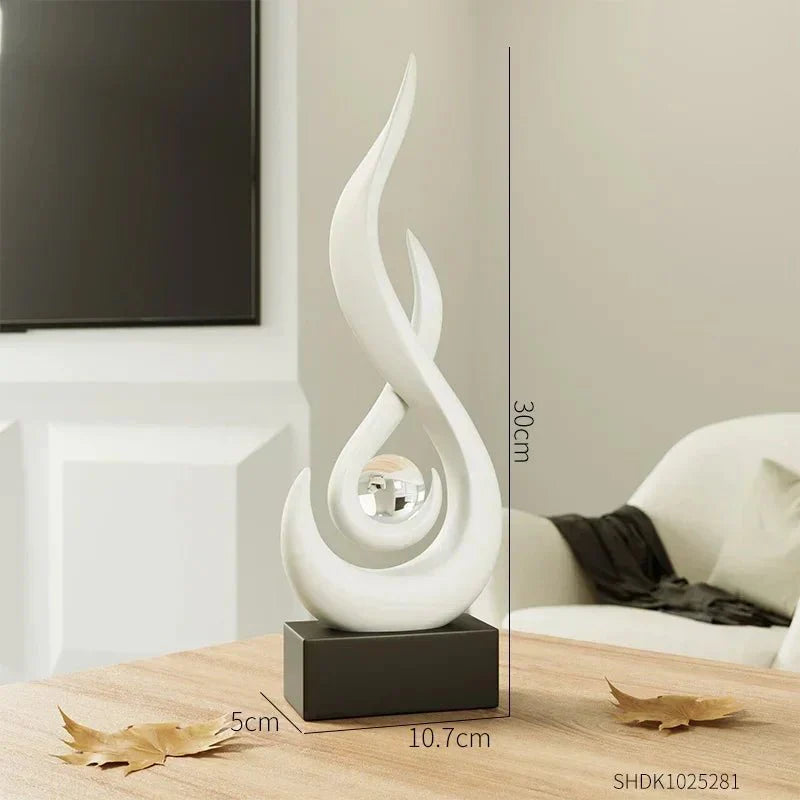 Abstrakte Flamme Skulptur Ornament