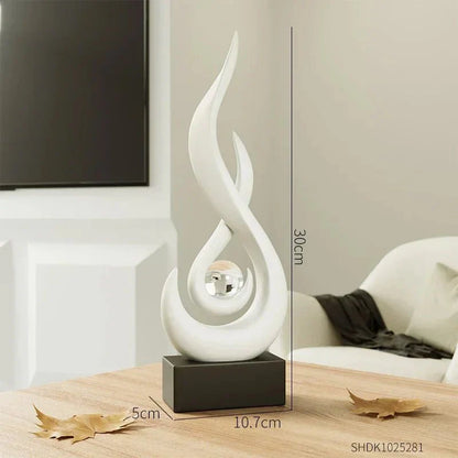 Abstrakte Flamme Skulptur Ornament