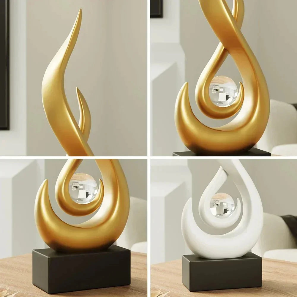 Abstrakte Flamme Skulptur Ornament