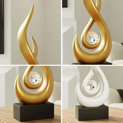 Abstrakte Flamme Skulptur Ornament