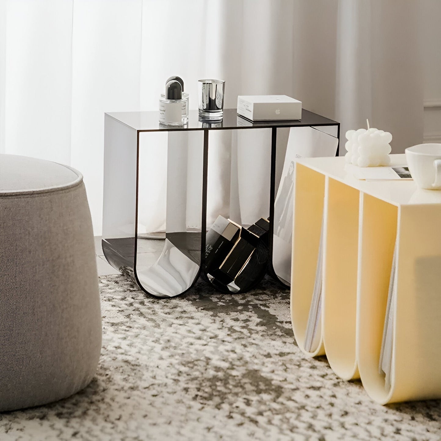 Abstrakter Stil Acryl Kaffeetisch